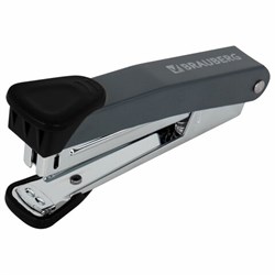 Степлер №10 металлический BRAUBERG "UNIVERSAL GT", до 16 листов, с антистеплером, черный, 272750 - фото 15056052