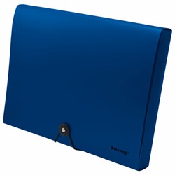 Папка-короб на резинках СИНЯЯ, А4, BRAUBERG, 40 мм, 0,8 мм, 273081 - фото 15056083