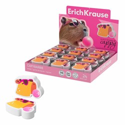 Ластик фигурный ERICH KRAUSE "CapyBarbara", 33х25х7 мм, 63063 - фото 15056140
