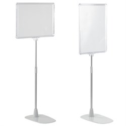 Стойка-инфодержатель напольная КОМПЛЕКТ 2 шт., А4 (высота трубки до 55 см) ПРОЗРАЧНАЯ, 202356 - фото 15056330