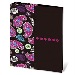 Фотоальбом BRAUBERG на 200 фотографий 10х15 см, твердая обложка, "Пейсли", черный с розовым, 390668 - фото 15057650