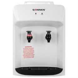Кулер водонагреватель БЕЗ ОХЛАЖДЕНИЯ, SONNEN TSH-02T, настольный, 2 крана, белый, 455412 - фото 15057930