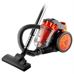 Пылесос BRAYER BR4201 с контейнером "циклон", 2200 Вт, мощность всасывания 400 Вт, черный/оранжевый - фото 15057978