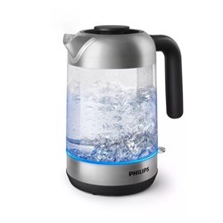 Чайник PHILIPS HD9339/80, 1,7 л, 2200 Вт, закрытый нагревательный элемент, стекло, серебристый - фото 15058119