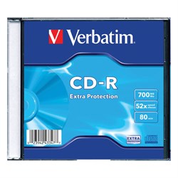 Диск CD-R VERBATIM, 700 Mb, 52х, Slim Case (1 штука) - фото 15058263