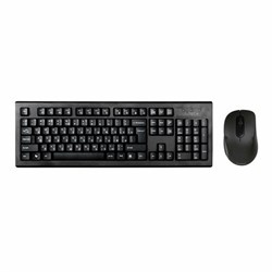 Набор беспроводной A4TECH 7100N, USB, 104 клавиши, 2 кнопки + 1 кнопка-колесо, черная, 613833 - фото 15058358