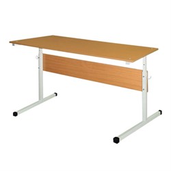 Стол-парта 2-местный, регулируемый, 1200х500х640-760 мм, рост 4-6, серый каркас, ЛДСП бук, Ш-304 (4-6) - фото 15058422