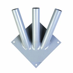 Кронштейн настенный для флагов на три древка, три точки крепления, металл - фото 15058805