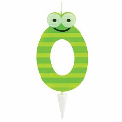 Свеча-цифра для торта "0" "С глазками", 6 см, ЗОЛОТАЯ СКАЗКА, с держателем, в блистере, 591403 - фото 15058810