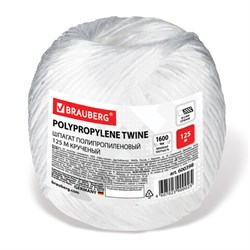 Шпагат полипропиленовый, длина 125 м, диаметр 2 мм, линейная плотность 1600 текс, BRAUBERG, 600398 - фото 15058871