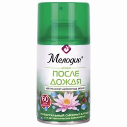 Сменный баллон 250 мл МЕЛОДИЯ "После дождя", для автоматических освежителей, универсальный, 605227 - фото 15059176
