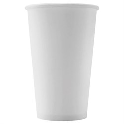 Стакан одноразовый бумажный 400/530 мл, D 90 мм, КОМПЛЕКТ 50 шт., однослойный, белый, холодное/горячее, ФОРМАЦИЯ, HB90-530-0000 - фото 15059271