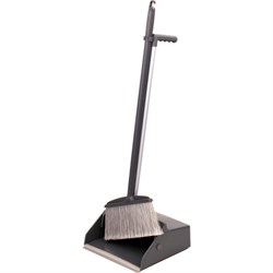 Совок для мусора + щетка, рукоятки 80 см, "БОЛЬШОЙ", для улицы, цеха, офиса, серый, LAIMA PROFESSIONAL, 606663 - фото 15059322