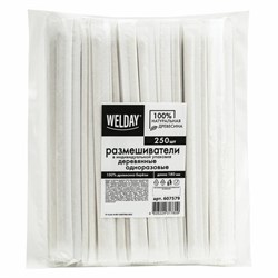 Размешиватель одноразовый деревянный в индивидуальной упаковке 180 мм, КОМПЛЕКТ 250 шт., WELDAY (ВЭЛДЭЙ), 607579, 97 - фото 15059379