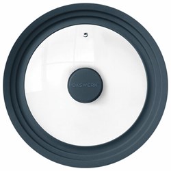 Крышка для любой сковороды и кастрюли универсальная 3 размера (22-24-26 см) антрацит, DASWERK (ДАСВЕРК), 607586 - фото 15059383