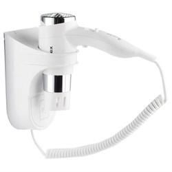Фен для волос настенный KSITEX F-1600 W, 1600 Вт, пластик/металл, 2 скорости, белый - фото 15059483