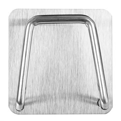 Крючки самоклеящиеся 5х5 см для ванной комнаты, кухни, КОМПЛЕКТ 2 шт., нержавеющая сталь, LAIMA Home, 608798 - фото 15059578