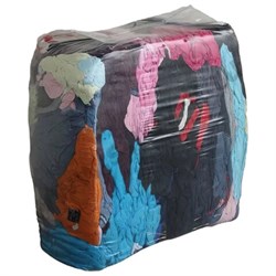 Ветошь трикотаж ЦВЕТНОЙ 10 кг, лоскуты 40х60 (±10 см) плотность 100-200 г/м2, 90% хлопок, 10% синтетика - фото 15059613