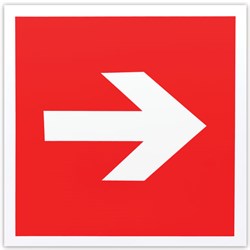 Знак пожарной безопасности "Направляющая стрелка", 200х200 мм, фотолюминесцентный, пленка самоклеящаяся, F01-01 - фото 15059810