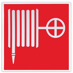 Знак пожарной безопасности "Пожарный кран", 200х200 мм, фотолюминесцентный, пленка самоклеящаяся, F02 - фото 15059811