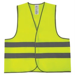 Жилет сигнальный, 2 светоотражающие полосы, ЛИМОННЫЙ, XXL (56-58), ГРАНДМАСТЕР, 610841 - фото 15059825