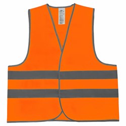 Жилет сигнальный, 2 светоотражающие полосы, ОРАНЖЕВЫЙ, XXL (56-58), ГРАНДМАСТЕР, 610887 - фото 15059845