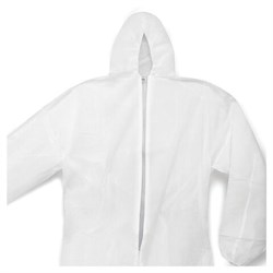 Комбинезон одноразовый с капюшоном Каспер-классик, плотность 30 г/м2, материал спанбонд, размер XL (52-54), белый - фото 15060071