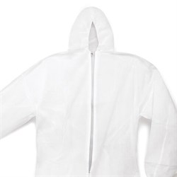 Комбинезон одноразовый с капюшоном Каспер-классик, плотность 30 г/м2, материал спанбонд, размер XXL (56-58), белый - фото 15060072