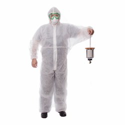 Комбинезон одноразовый с капюшоном более плотный Каспер-классик, плотность 40 г/м2, размер XXL (56-58), белый - фото 15060121