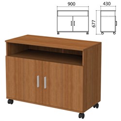 Тумба для оргтехники "Канц", 900х430х677 мм, 2 двери, цвет орех пирамидальный, ТК28.9 - фото 15060201