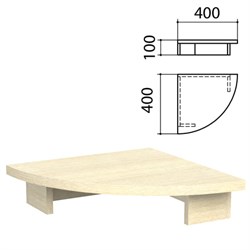 Подставка под монитор "Канц", 400х400х100 мм, цвет дуб молочный, МК01.15 - фото 15060272
