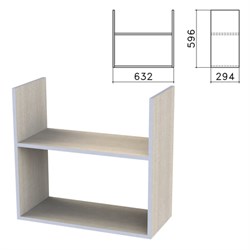 Полка навесная настенная "Бюджет", 632х294х596 мм, дуб шамони светлый, 402668-430 - фото 15060282