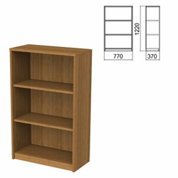 Шкаф (стеллаж) "Арго", 770х370х1220 мм, 2 полки, орех - фото 15060310