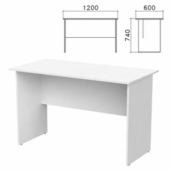 Стол письменный "Бюджет", 1200х600х740 мм, белый, 402660-290 - фото 15060342