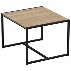 Стол журнальный "Систа" (640х590х460 мм), ЛОФТ, металл/ЛДСП ясень шимо светлый - фото 15060351