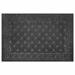 Коврик придверный 40х60 см, СЕРЫЙ, грязезащитный, 430 г/м2, фактурный рисунок ЧЕШУЙКИ, ЛЮБАША, 701058 - фото 15060887