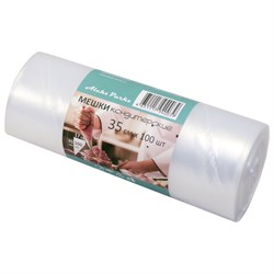 Мешок кондитерский одноразовый 35 см, КОМПЛЕКТ 100 шт. в рулоне, ПЛОТНЫЙ 90 мкм, ALEKS PARKS, А35-100 - фото 15060904