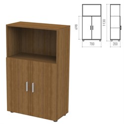 Шкаф полузакрытый "Канц", 700х350х1130 мм, цвет орех пирамидальный (КОМПЛЕКТ) - фото 15061006