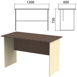 Стол письменный "Канц", 1200х600х750 мм, цвет венге/дуб молочный (КОМПЛЕКТ) - фото 15061120