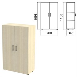 Шкаф закрытый "Канц", 700х350х1130 мм, цвет дуб молочный (КОМПЛЕКТ) - фото 15061198