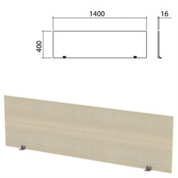 Экран-перегородка "Канц" 1400х16х400 мм, цвет дуб молочный (КОМПЛЕКТ С ФУРНИТУРОЙ) - фото 15061217