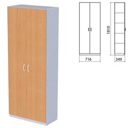 Шкаф закрытый "Бюджет", 716х349х1810 мм, груша ароза (КОМПЛЕКТ) - фото 15061467