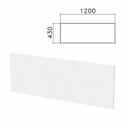Экран-перегородка "Бюджет", 1200х16х430 мм, белый (КОМПЛЕКТ С ФУРНИТУРОЙ) - фото 15061482