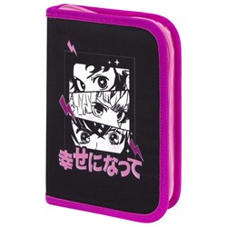Пенал BRAUBERG с наполнением, 1 отделение, 1 откидная планка, 24 предмета, 21х14 см, "Anime movie", 272349 - фото 15068981