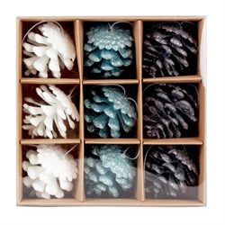 Украшение ёлочное 9 шт., 4 см, "Шишки", пластик, ЗОЛОТАЯ СКАЗКА, 592455 - фото 15079187