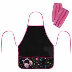 Фартук с нарукавниками для уроков труда BRAUBERG, 3 кармана, 46x54 см, "Headphones", 273643 - фото 15081216