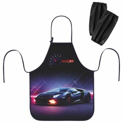 Фартук с нарукавниками для уроков труда ЮНЛАНДИЯ, регулировка по росту, 46х54 см, "Street power", 273767 - фото 15081231