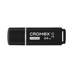 Флеш-диск 64 GB, CROMEX (КРОМЕКС) Standard USB 2.0, черный, 514160 - фото 15083451