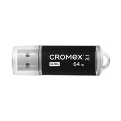 Флеш-диск 64 GB, CROMEX (КРОМЕКС) Ultra USB 3.1, металлический корпус, черный, 514164 - фото 15083455