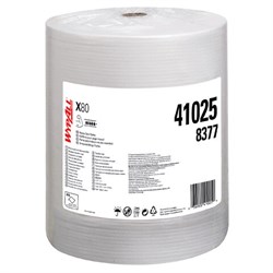 Протирочный нетканый материал KIMBERLY-CLARK Wypall X80, 475 листов в рулоне, 31,5х30 см, белый, 8377 - фото 15083991